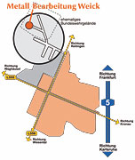 Anfahrt zu Metallbearbeitung Weick